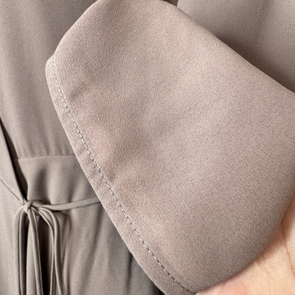 Aritzia Babaton Wrap Long Sleeve Dress Rose - Picture 8 of 10